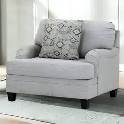 Royaloak Grey Single-Seater Cushioned Sofa-image-30