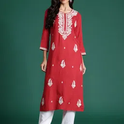 Indo Era Ethnic Motifs Embroidered Thread Work Kurta-picture-40