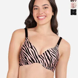shyaway Pack Of 3 Floral Printed Lightly Padded Medium Coverage Bra- All Day Comfort-image-63