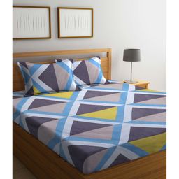 Arrabi Double Bed Cotton Bedsheet & Pillow Cover  Multicolour-image-64