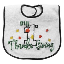Butterthief Pure Terry Cotton Unisex Baby Feeding Reversible Bibs - Black-image-1