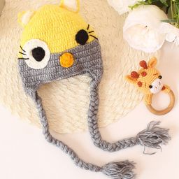 Woonie Crochet Handmade Bird Cap - Yellow-picture-38