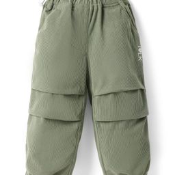 Little Kangaroos Woven Full Length Trouser Pant With Solid Colour - Olive Green-image-84