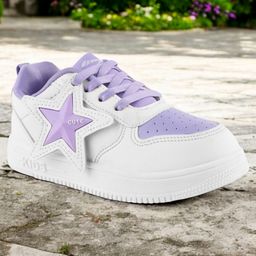 Lil Lollipop Colour Blocked Perforated & Star Applique Detailed Shoes - Off White-image-28