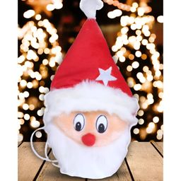 Tickles Santa Claus Sling Bag Soft Stuffed Plush for Girls Kids Birthday Gift School Picnic Christmas (Color: Red Height 15 cm)-image-12