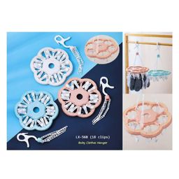 SANJARY Baby Cloths Hanger with 18 clips for dry the wet color design may vary-14