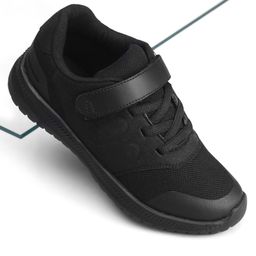 Pine Kids Velcro Closure School Shoes - Black-image-59