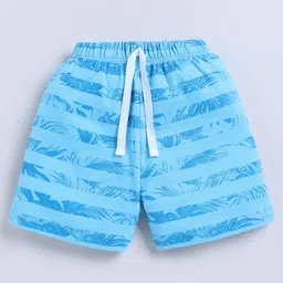Little Ninja Cotton Striped Shorts - Blue-picture-30