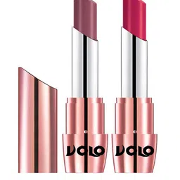 VOLO Set Of 2 Creme Matte Lipstick - 3.5 g Each -  Plum 636 & Passion Pink 644-8
