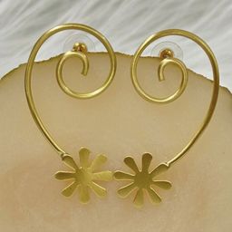 BDIVA Gold-Plated Contemporary Drop Earrings-22