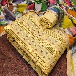 Lilots Floral Printed Cotton Jacquard Unstitched Dress Material-image-59