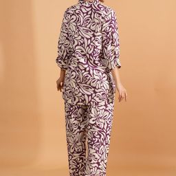 BAESD Abstract Printed V-Neck Tunic With Trouser image 4