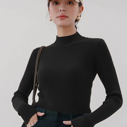 CLAFOUTIS Women High Neck Pullover Sweatshirt-image-111