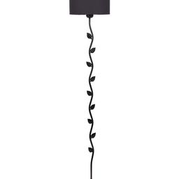 Devansh Black Abstract Cotton Drum Leaf Floor Lamp-47