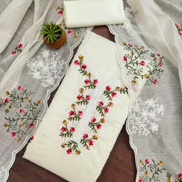 KALINI Embroidered Unstitched Dress Material-14