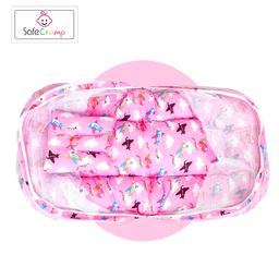 SafeChamp Skyler Baby 4 Piece Bedding Set with Pillow And 2 Bolsters And  Sleeping Bag And Bedding Set Combo - Pink image 5