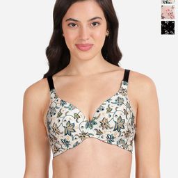 shyaway Pack of 3 Floral T-shirt Bra - Medium Coverage Underwired Lightly Padded-image-95
