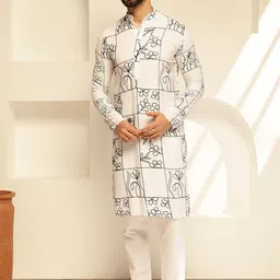SOJANYA Men Floral Embroidered Thread Work Kurta-picture-42