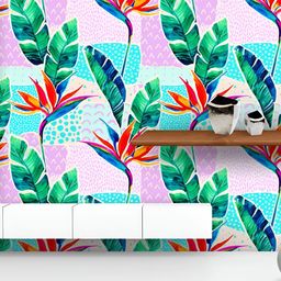 ArtzFolio Printed UV-Resistant Anti-Bacterial Watercolor Tropical Flowers Peel & Stick Wallpaper-image-72