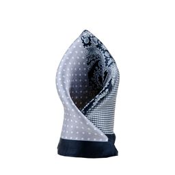 Tossido Black Printed Silk Pocket Square-image-33