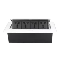 Mak World Hydraulic Popup Box with 4 Power Desktop Socket, Assorted image 4
