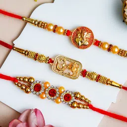 POORAK 6-Pcs Religious Assorted Rakhi Greeting Card & Roli Chawal-13