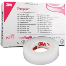 3M 12.5 mm Transpore Surgical Tape Roll 1527-0 Pack of 24 Pcs-11