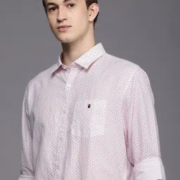 Louis Philippe Sport Geometric Printed Slim Fit Shirt-image-83