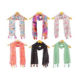 StoleVilla Women Pack Of 6 Printed Stole-8