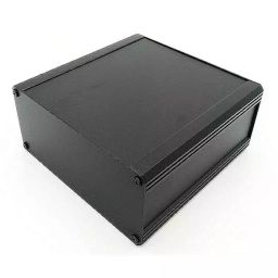 RS PRO Black Extruded Aluminium Heat Sink Case, IP40, Black Lid, 200 x 100 x 175 mm Model No 1881279-picture-3