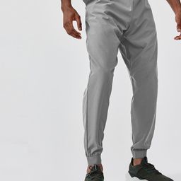 Decathlon Dry Men's Breathable Running Track Pants -granite grey-picture-5