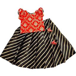 STANWELLS KIDS Girls Printed Ready to Wear Lehenga &-image-95