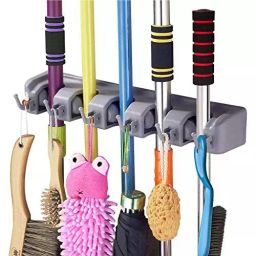 CATRON Fab Plastic Upgraded with Effective Strong Holding & 5 Slot Position and 6 Hooks Garage Storage up to 11 Tools, Grey-55