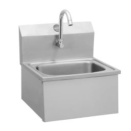 Washmatic Hand Wash Sink with Faucet SS 304 Body and Size 480x375x250+190 mm, WA13-image-39