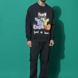 GRIFFEL Men Graphic Printed Oversized Tracksuit-picture-2