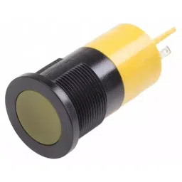 RS PRO Yellow Panel Mount Indicator , Mounting Hole Size 22 mm, Termination Type Solder Tab, Model No 211487-30
