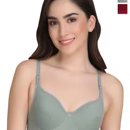 Liigne Pack Of 2 Full Coverage Lightly Padded All Day Comfort Everyday Bras-36