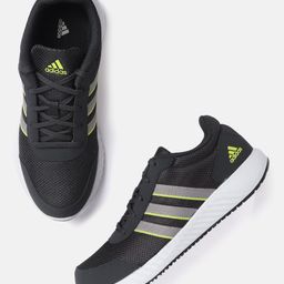 ADIDAS Men Black Woven Design Adi-Bounce Running Shoes-14