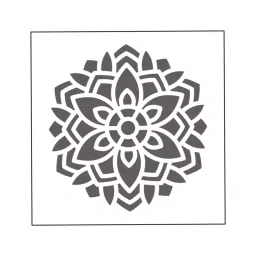 Soni Office Mate Precision Cut Stencil 8x8 inch (203.2x203.2 mm) Mandala Design Reusable & Eco-Friendly for DIY, Scrapbook & Wall Art-picture-1
