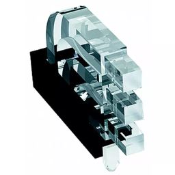 MENTOR PCB Mounted 3-Way Right Angle LED Light Pipe Tri-Level-Row Clear Square Lens, 1296.2613 (Pack of 5 Pcs)-image-81