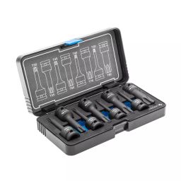 Hogert Technik 12.7 mm (1/2 Inch) Crmo Spline Impact Bit Sockets Kit Torx HT6R002 (Set of 8 Pcs)-18