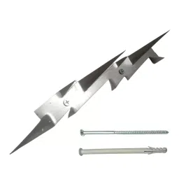 Elysian Anti-Climbing Wall Spikes Galvanized Steel with Dual Spike Angles Medium 31 cm, WI-M-WALL/SPIKE-31CM-3 (Set of 3)-10