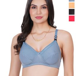 Liigne Women Pack Of 4 Solid Full Coverage Non-Wired Bra-picture-28