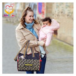 SafeChamp Chick Chick Multipurpose Diaper Bag Cum Mother Bag Diaper Bag - Navy Blue-image-87