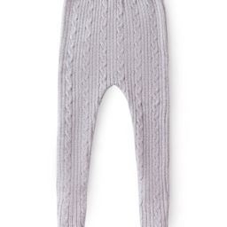 Babyhug Knit Footed Solid Legging With Cable Knit Design - Grey-image-21