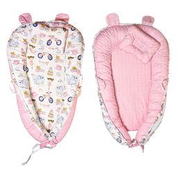 THE LITTLE LOOKERS Baby Sleeping Bed Portable Bassinet | Washable Baby Bedding Set for Newborn Baby/Infants 0-12 Months (Oval - Toys)-11