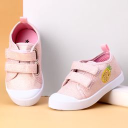 Cute Walk by Babyhug Velcro Closure & Fruit Embroidery Casual Shoes - Pink-image-83
