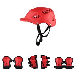 Steelbird Skating / Cycling Helmet along with Protector- Red -S-image-69