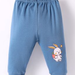 Tango Interlock Knit Full Length Lounge Pant With Bunny Print - Blue-image-78