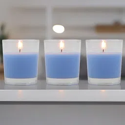 HOSLEY Blue 3 pieces Jar Candle-picture-8